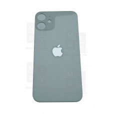 Задняя крышка iPhone 12 mini white (белая) с увеличенным вырезом под камеру OR