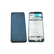 Samsung M22 (M225F) тачскрин + экран (модуль) Черный  Amoled с рамкой