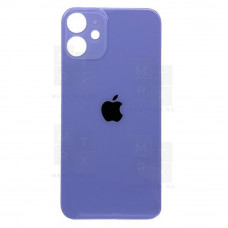 Задняя крышка iPhone 12 mini purple (фиолетовый) с увеличенным вырезом под камеру  Премиум AA
