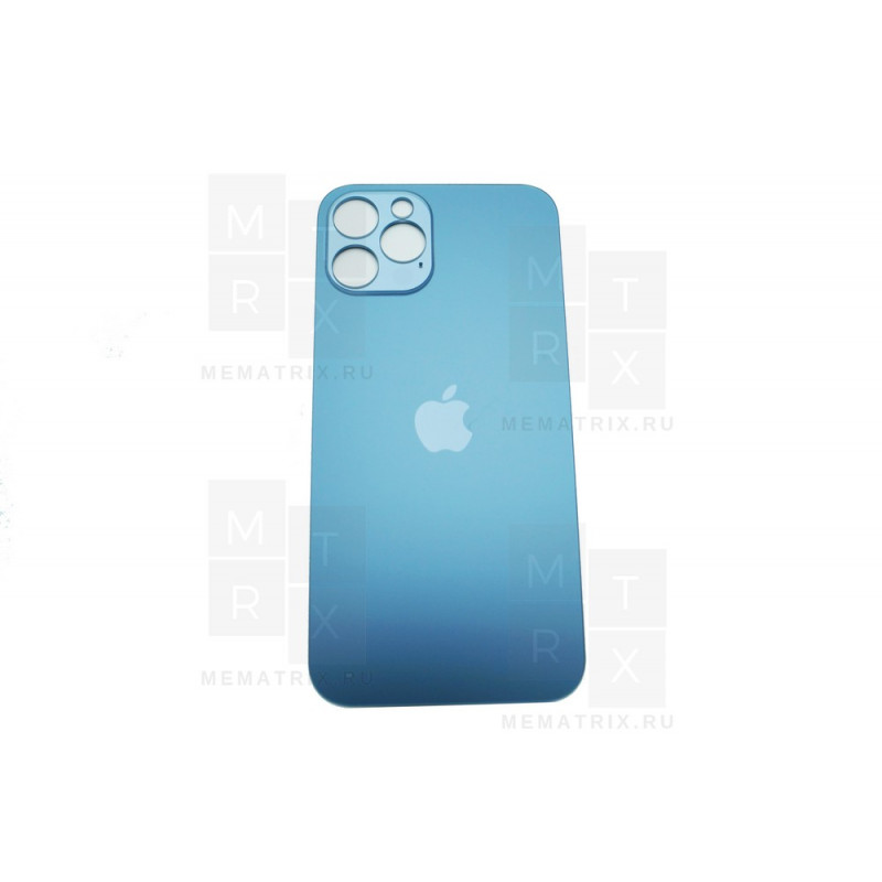 Задняя крышка iPhone 12 Pro pacific blue (Тихоокеанский синий) с увеличенным вырезом под камеру