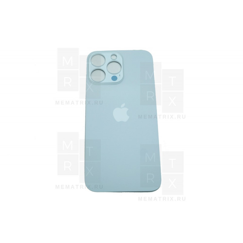 Задняя крышка iPhone 14 Pro MAX silver (белая) с увеличенным вырезом под камеру