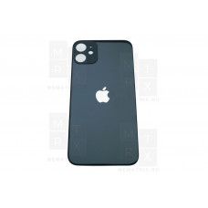 Задняя крышка iPhone 11 black (черная) с увеличенным вырезом под камеру