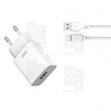 Сетевое зарядное устройство USB XO L99 (12W, кабель MicroUSB) Белый