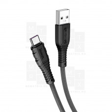 Кабель USB - Type-C Hoco X67 (5A, наносиликон, термостойкий) Черный