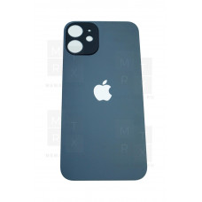 Задняя крышка iPhone 12 mini black (черная) с увеличенным вырезом под камеру OR