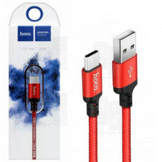Кабель USB - Type-C Hoco X14 (2A, 2 м) Красный