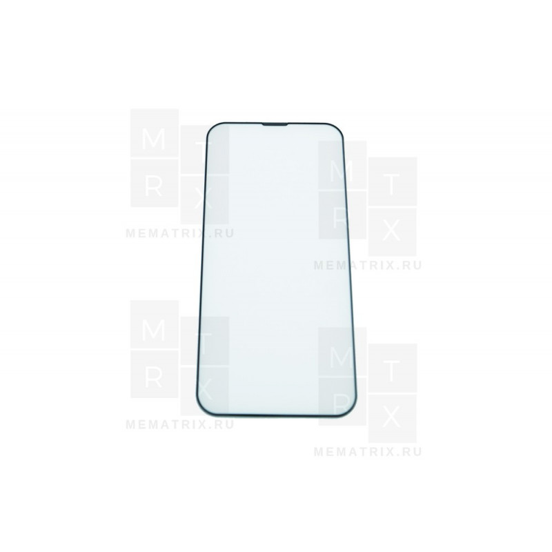 Защитное стекло с сеткой динамика для iPhone 13, 13 Pro, 14 Черное