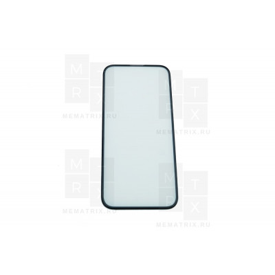 Защитное стекло (Оптима) для iPhone 15 Pro Черный (Закалённое, полное покрытие)