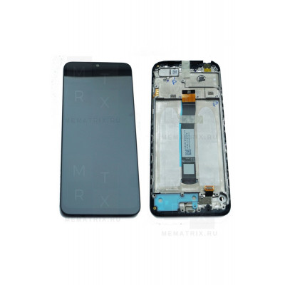 XIAOMI Redmi 10C (220333QNY) тачскрин + экран (модуль) черный OR с рамкой