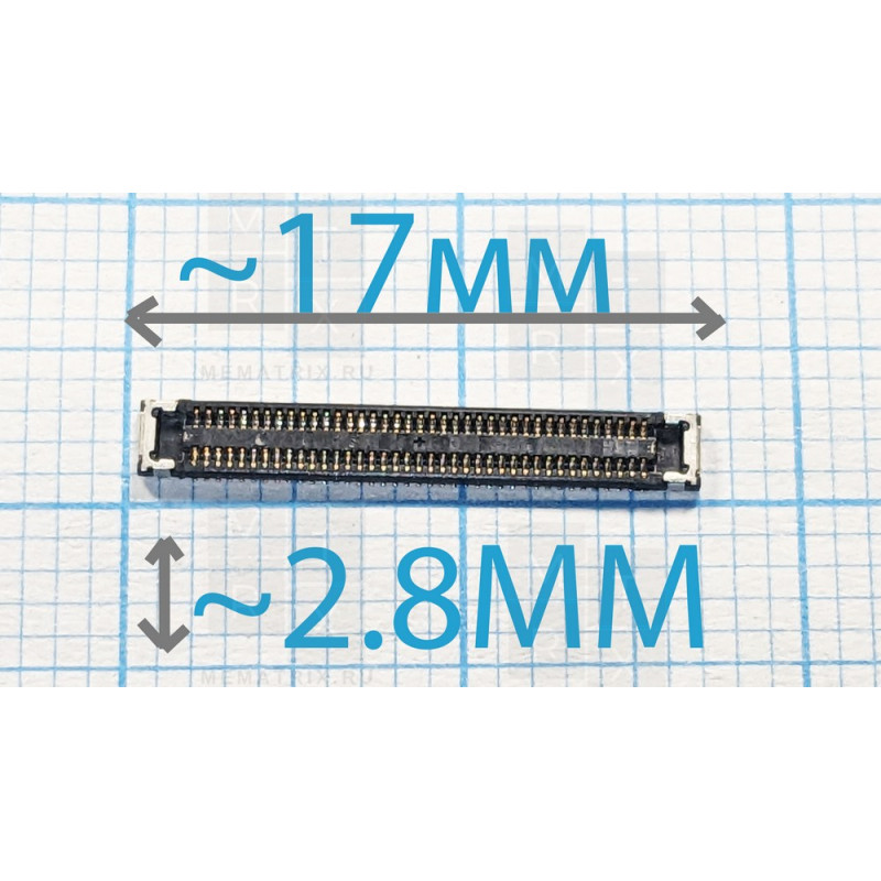 Коннектор LCD, межплатного шлейфа Samsung A21s (A217F) (78 pin)