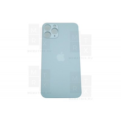 Задняя крышка iPhone 11 Pro silver (белый) с увеличенным вырезом под камеру