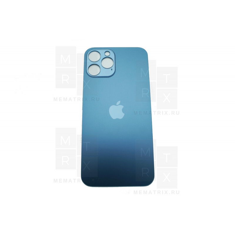 Задняя крышка iPhone 12 Pro Max pacific blue (Тихоокеанский синий) с увеличенным вырезом под камеру