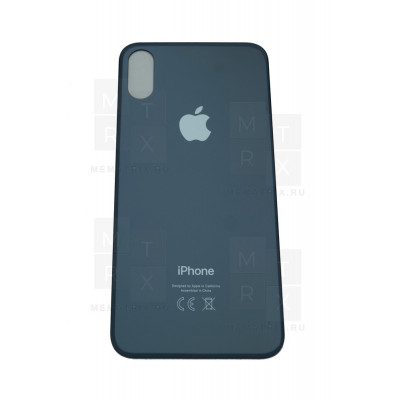 Задняя крышка iPhone XS space grey (черный) с широким отверстием OR