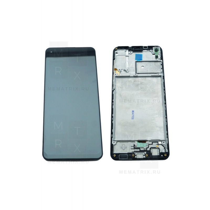 Samsung A21s (A217) тачскрин + экран (модуль) черный OR с рамкой Ref