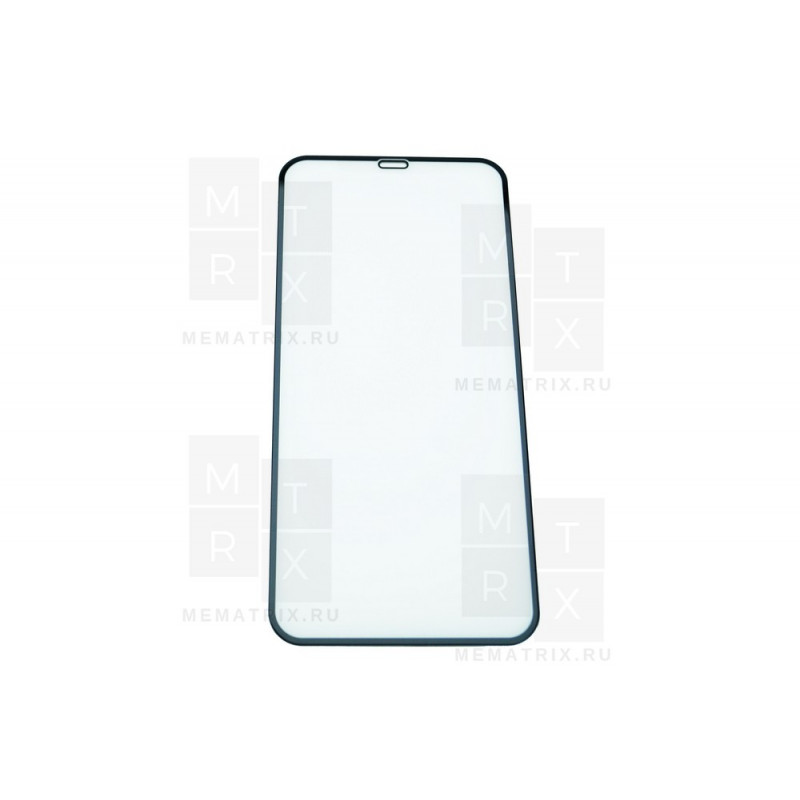 Защитное стекло (Матовое) для iPhone Xs Max, 11 Pro Max Черное (Закалённое, полное покрытие)