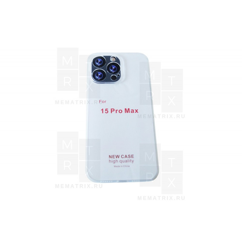 Чехол-накладка для iPhone 15 Pro Max (с защитой камеры) Прозрачный