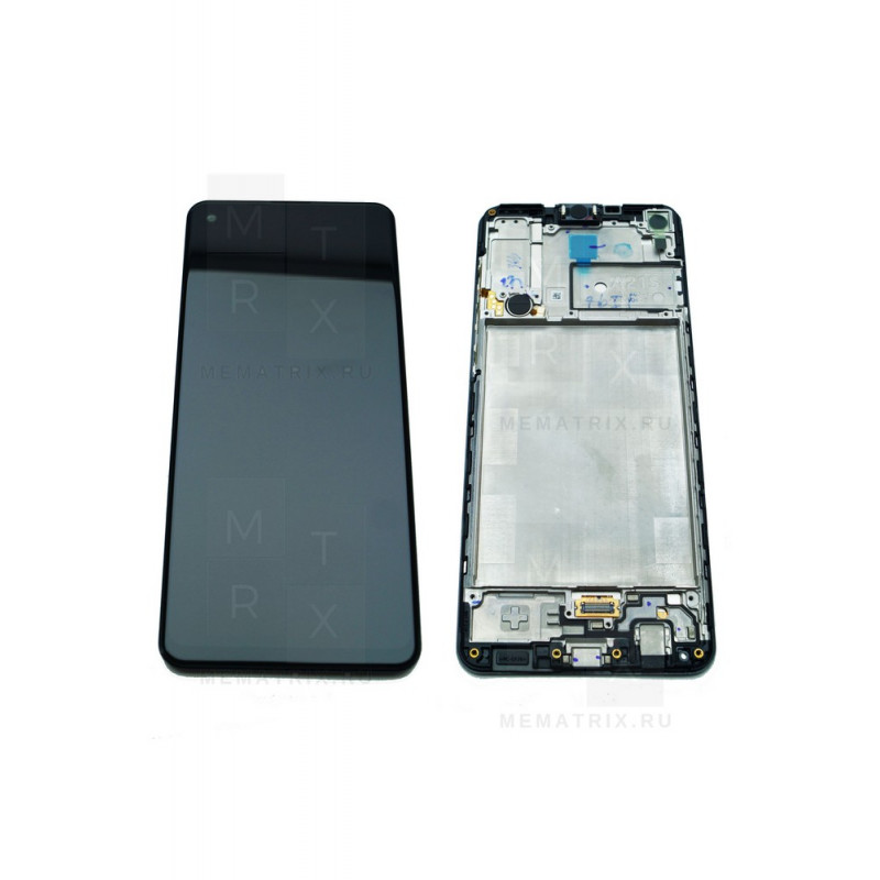 Samsung A21s (A217) тачскрин + экран (модуль) черный OR с рамкой