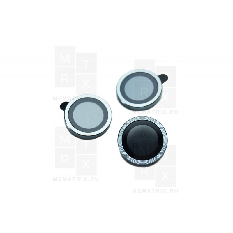 Защитное стекло линзы камеры для iPhone 13 Pro, 13 Pro Max (комплект 3 шт.) Серый