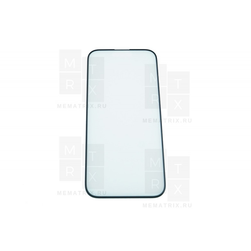 Защитное стекло (Матовое) для iPhone 15 Черный (Закалённое, полное покрытие)