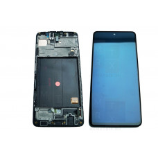 Samsung A51 (A515F) тачскрин + экран (модуль) черный OR с рамкой Ref