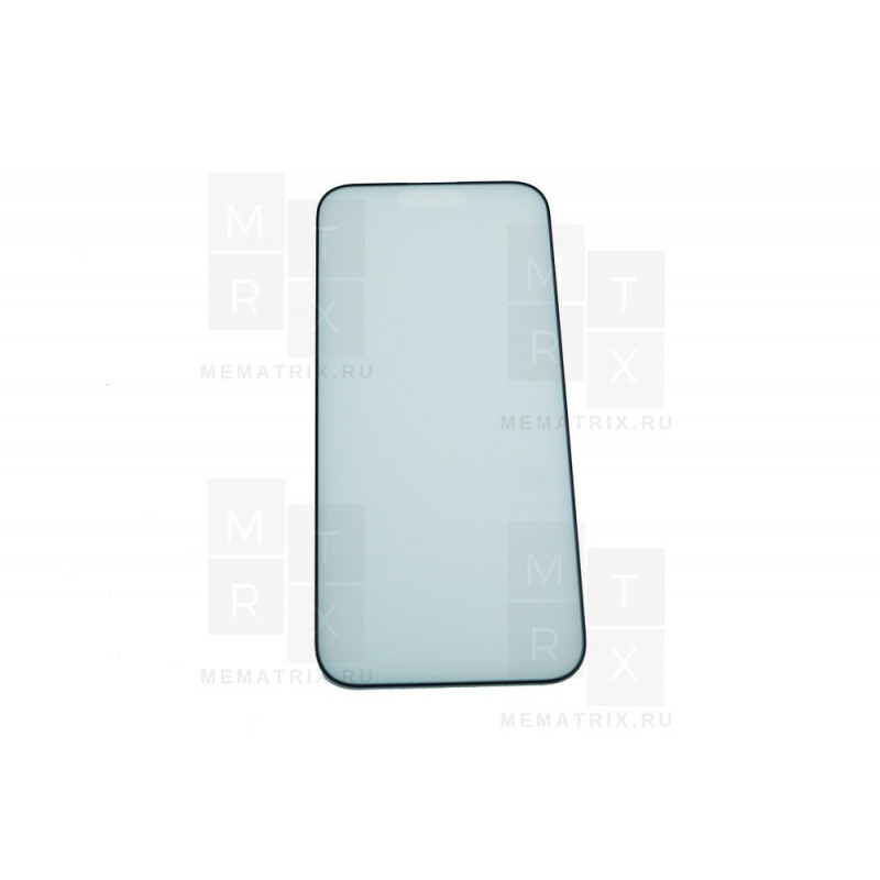 Защитное стекло (Матовое) для iPhone 15 Pro Черный (Закалённое, полное покрытие)