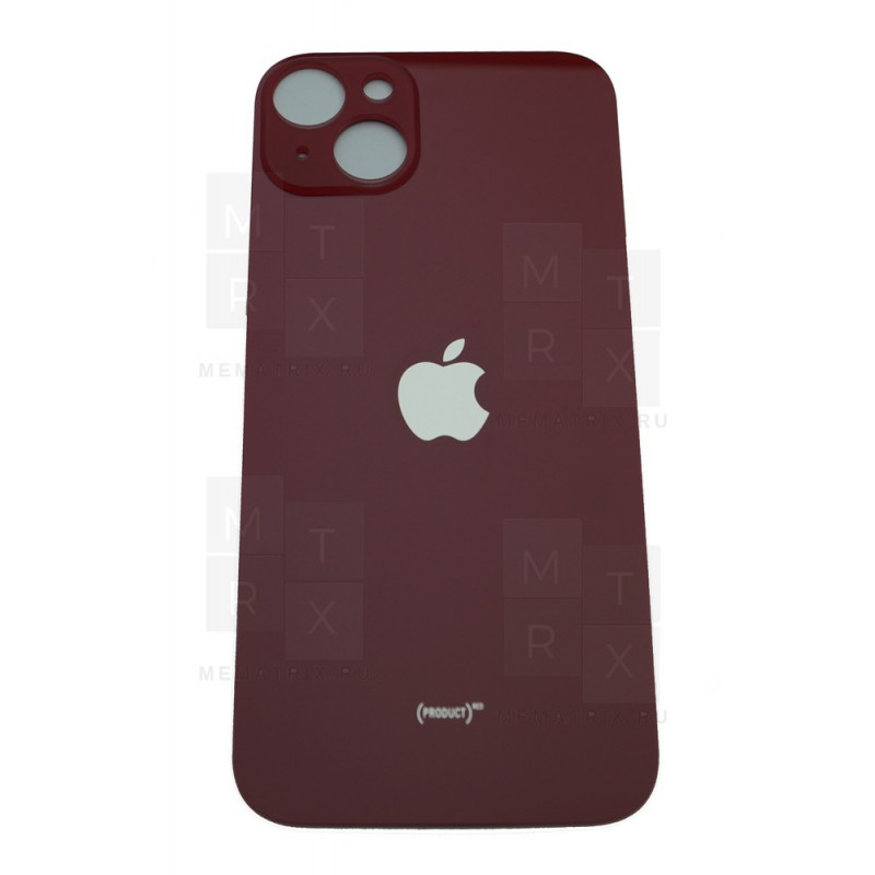 Задняя крышка iPhone 14 Plus (красный) с увеличенным вырезом под камеру