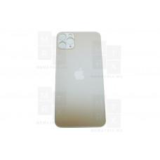 Задняя крышка iPhone 11 Pro Max gold (золотая) с увеличенным вырезом под камеру