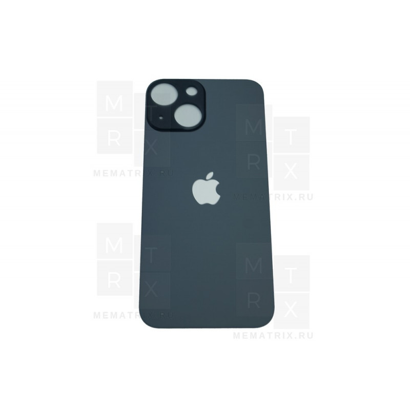 Задняя крышка iPhone 13 Mini midnight (черная) с широким отверстием склеенное