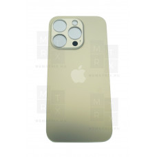 Задняя крышка iPhone 14 Pro gold (золотая) с увеличенным вырезом под камеру Премиум AA