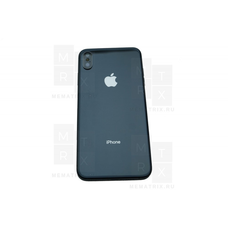 Задняя крышка (корпус) iPhone XS Max space grey (черный) в сборе