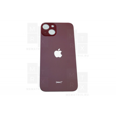 Задняя крышка iPhone 13 red (красная) с широким отверстием склеенное Уценка