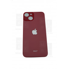 Задняя крышка iPhone 14 red (красная) с увеличенным вырезом под камеру Премиум AA