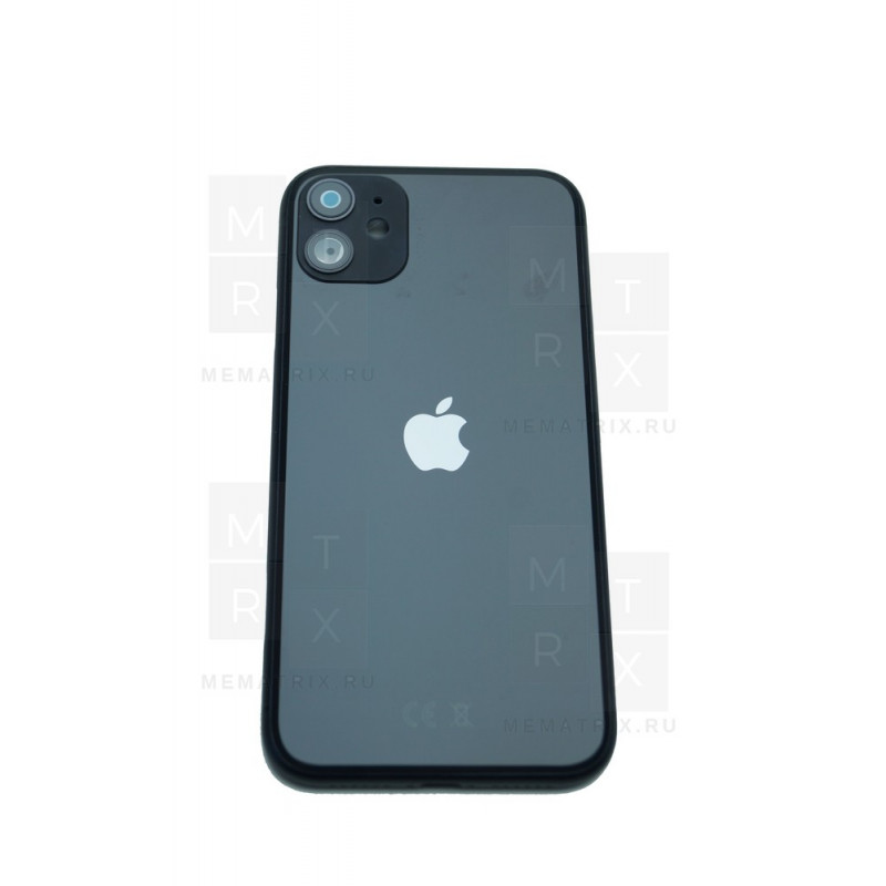 Задняя крышка (корпус) iPhone 11 black (черная) в сборе