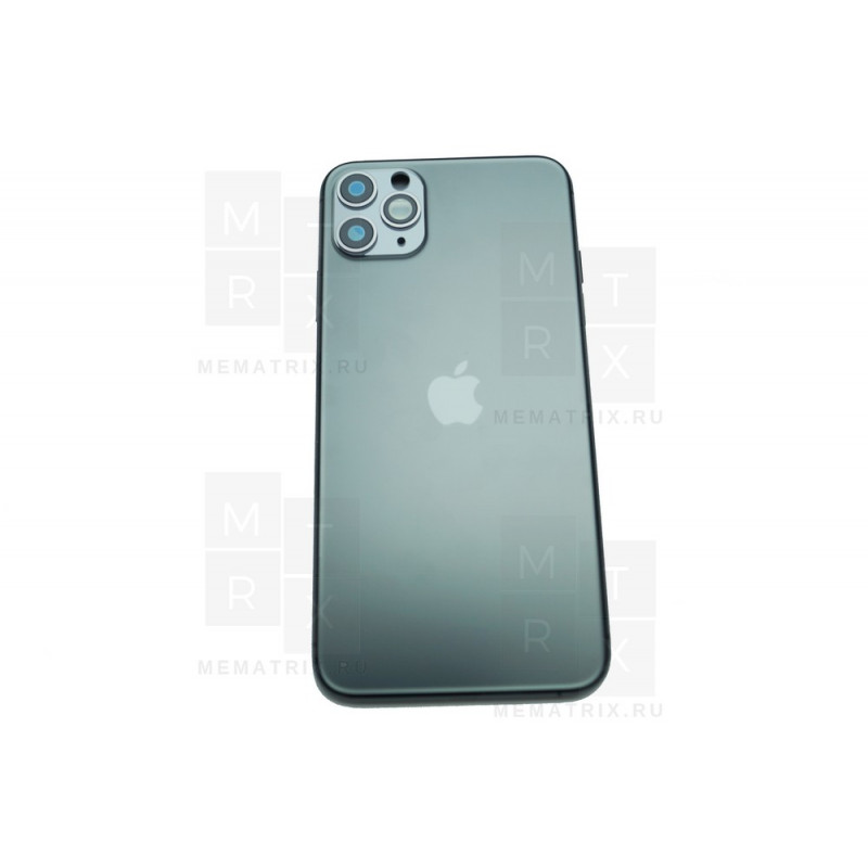 Задняя крышка (корпус) iPhone 11 Pro Max space grey (черный) в сборе Премиум