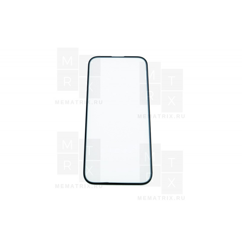 Защитное стекло (Оптима) для iPhone 14 Pro Черное (Закалённое, полное покрытие)
