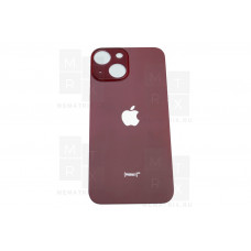 Задняя крышка iPhone 13 Mini red (красная) с широким отверстием склеенное