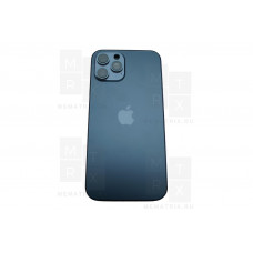 Задняя крышка (корпус) iPhone 12 Pro Max pacific blue (Тихоокеанский синий) в сборе Премиум