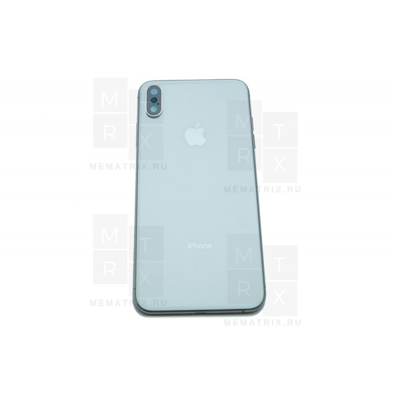 Задняя крышка (корпус) iPhone XS Max silver (белый) в сборе