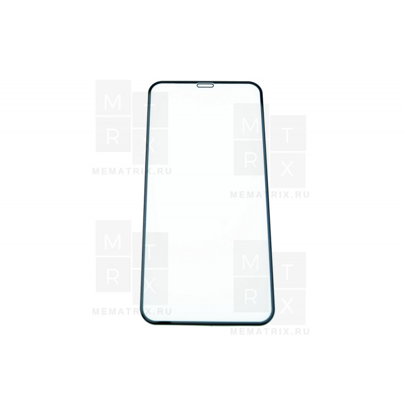 Защитное стекло (Матовое) для iPhone Xr, 11 Черное (Закалённое, полное покрытие)