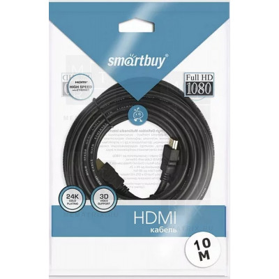 Кабель HDMI - HDMI Smartbuy K-351 (ver 1.4b, 5 м.) Черный
