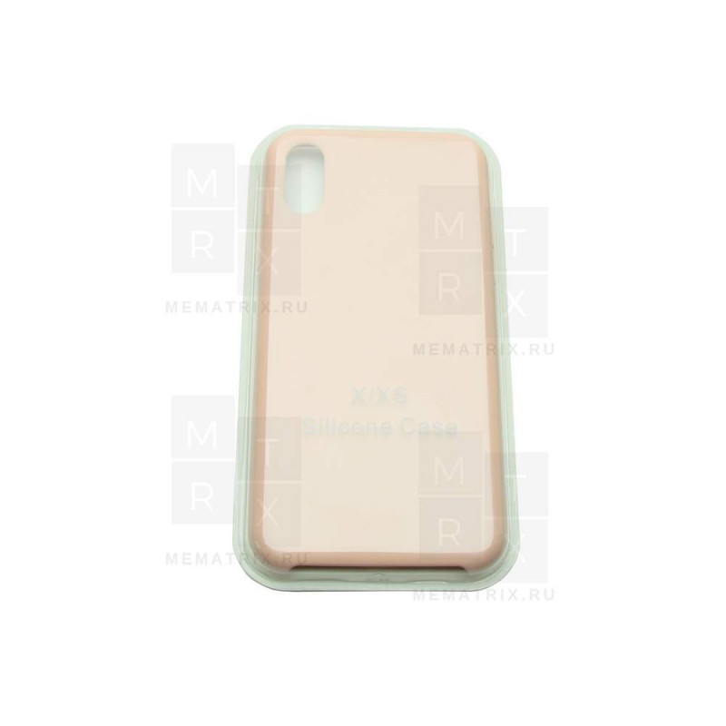 Чехол-накладка Soft Touch для iPhone X, Xs Персиковый