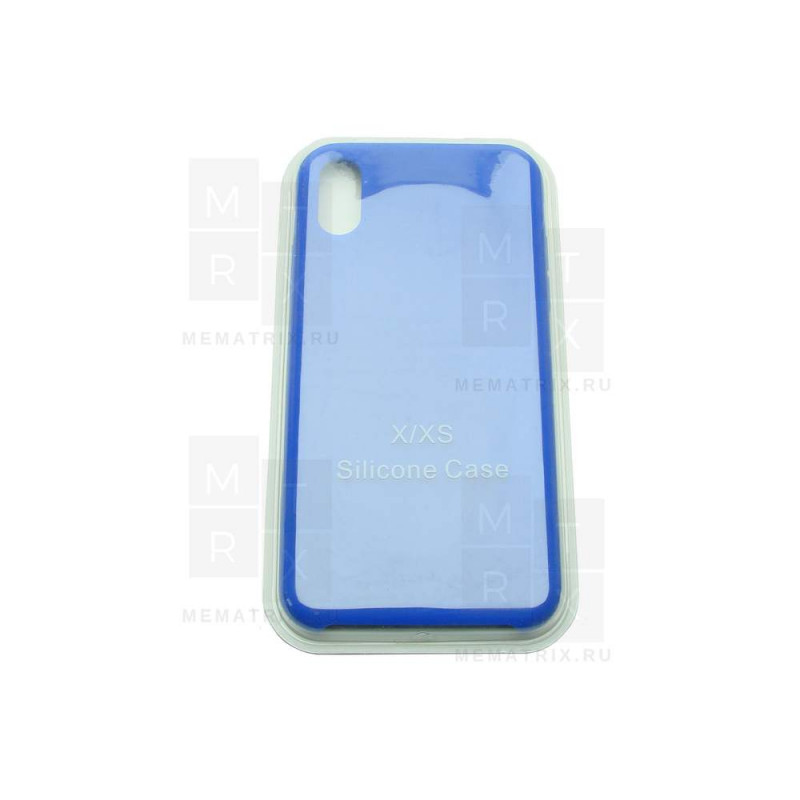 Чехол-накладка Soft Touch для iPhone X, Xs Синий
