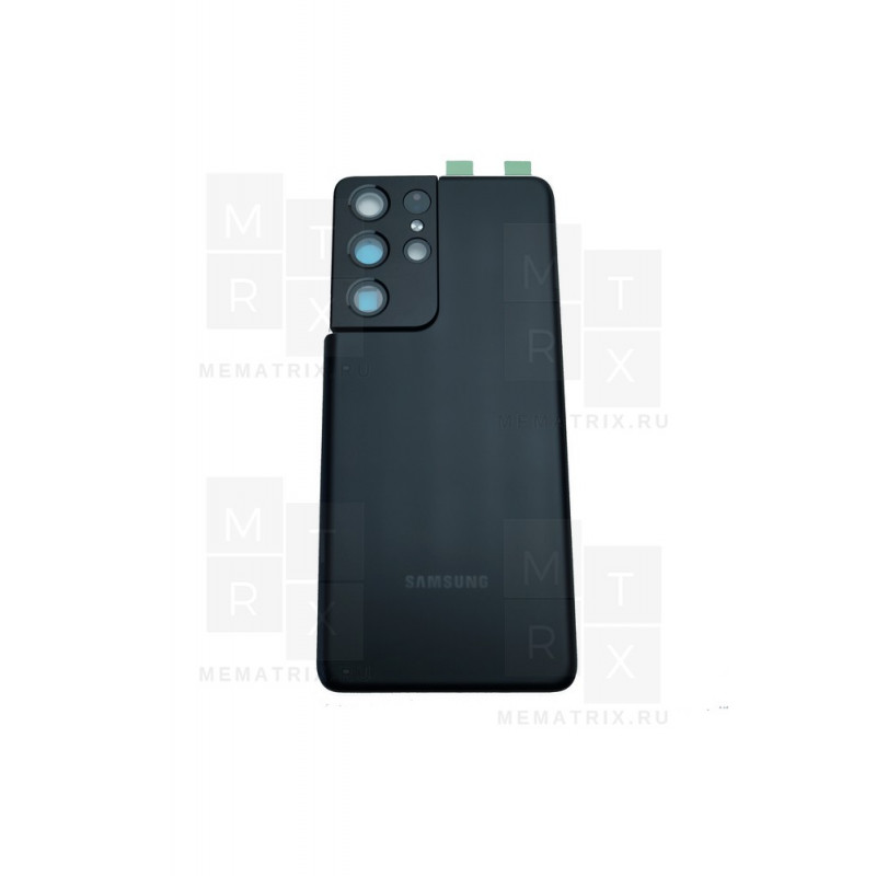 Задняя крышка для Samsung Galaxy S21 Ultra (G998B) Черный Премиум