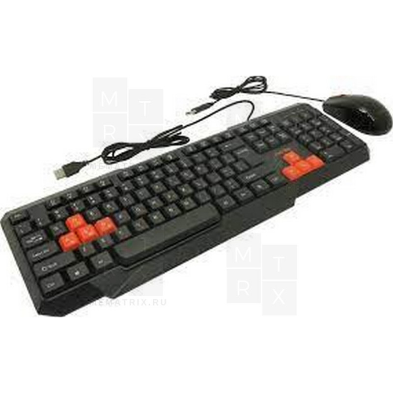 Клавиатура + мышь проводные Smartbuy One 230346 Красный