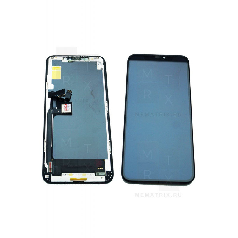 iPhone 11 pro Max тачскрин + экран (модуль) черный (Soft OLED)