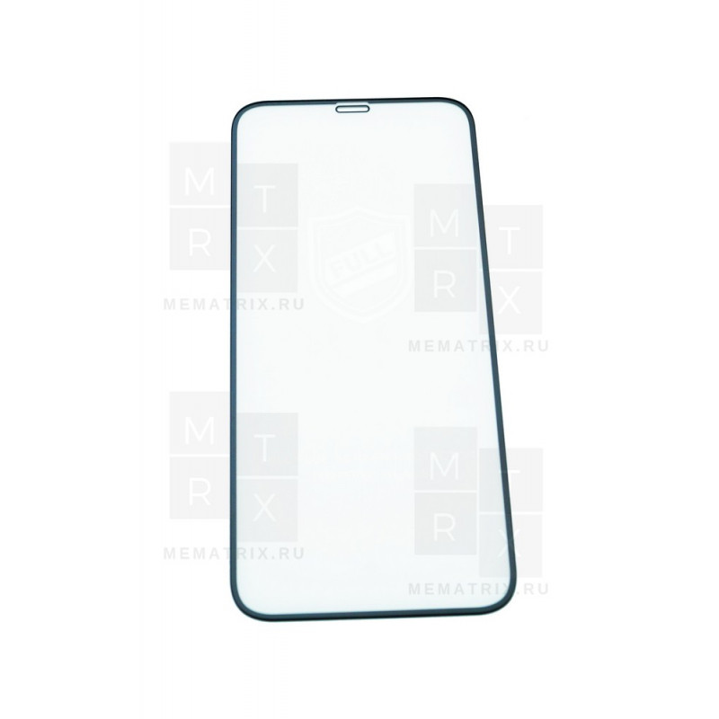 Защитное стекло (Тонкое) для iPhone Xr, 11 Черное (Полное покрытие 0,25мм)