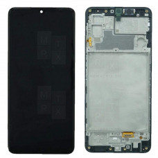 Samsung M22 (M225F) тачскрин + экран (модуль) Черный OR с рамкой
