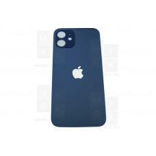 Задняя крышка iPhone 12 blue (синее) с увеличенным вырезом под камеру