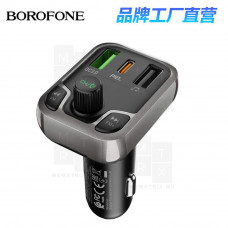 Автомобильное зарядное устройство USB, Type-C Borofone BC38 (20W, QC3.0, PD, FM модулятор) Черный