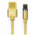 Кабель USB - Type-C Remax RC-095a (магнитный, оплетка ткань) Золото